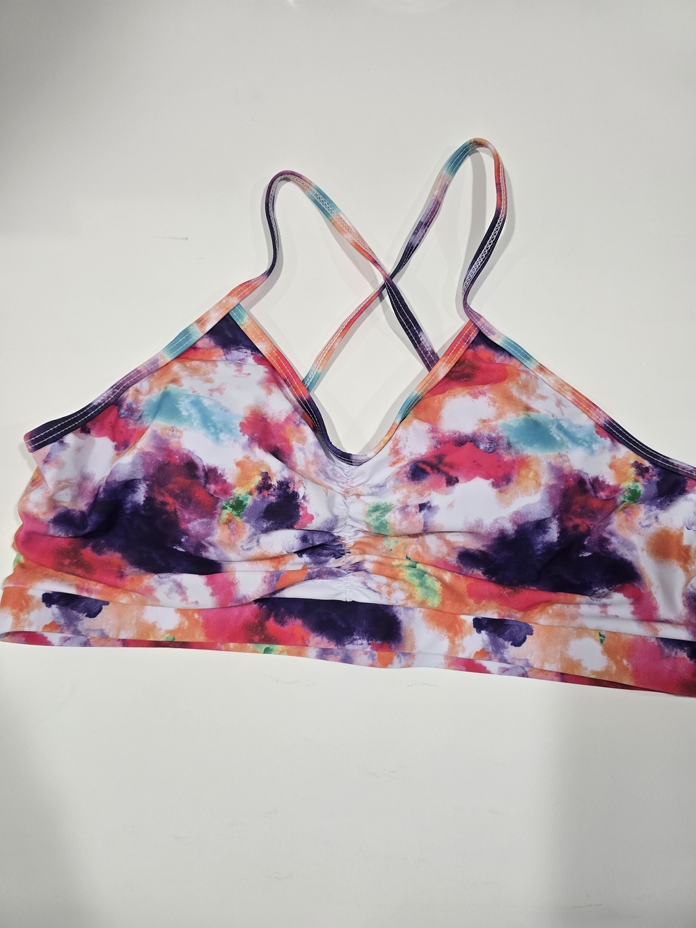 Women’s Multicolor Tie-Dye Swim Top - Brand Unspecified